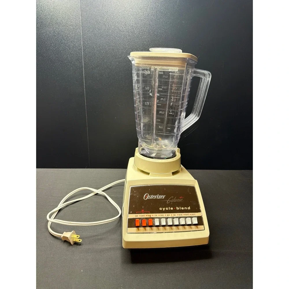 Vintage Osterizer Galaxie Cycle Blend 10 Speed Blender Tested Working Complete